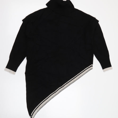River Island Womens Black Roll Neck  Viscose Pullover Jumper Size M