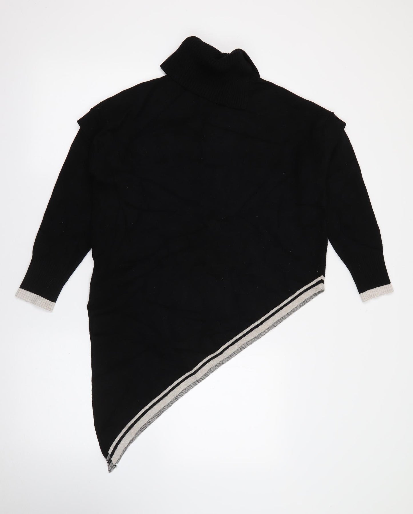 River Island Womens Black Roll Neck  Viscose Pullover Jumper Size M