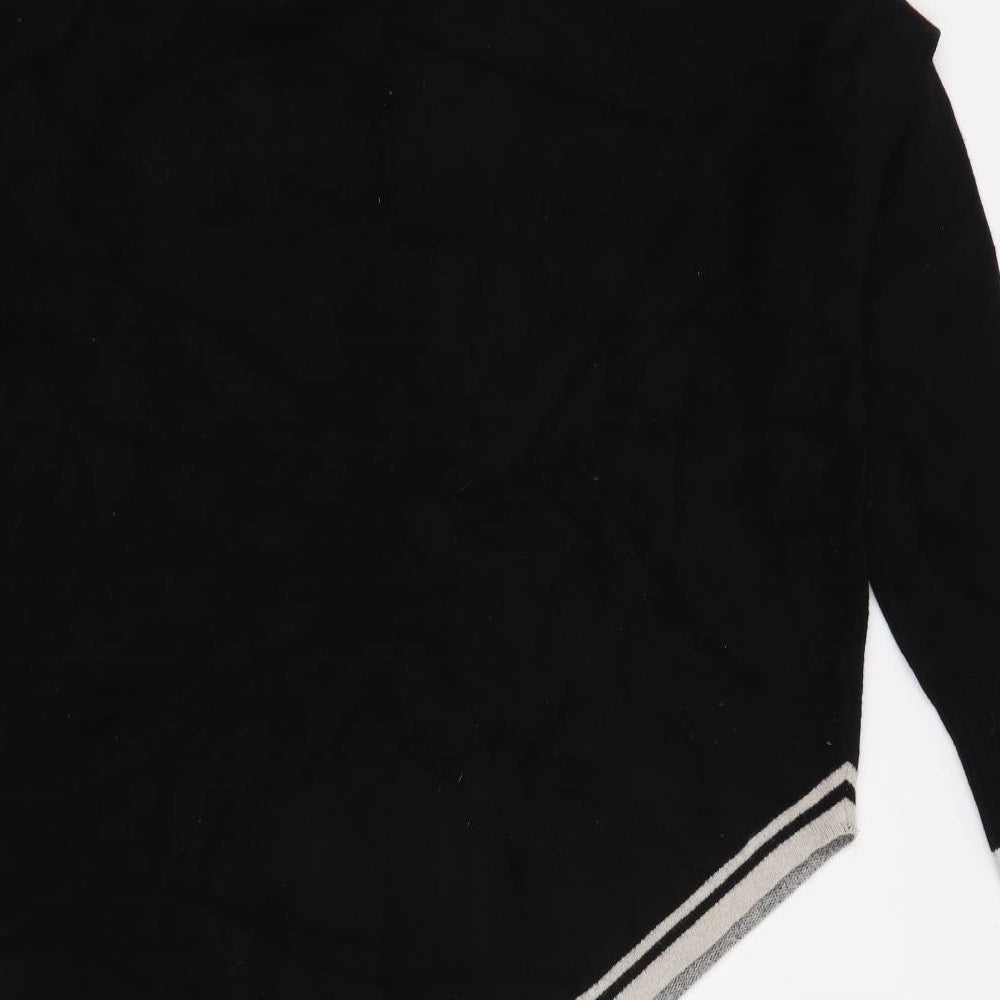 River Island Womens Black Roll Neck  Viscose Pullover Jumper Size M