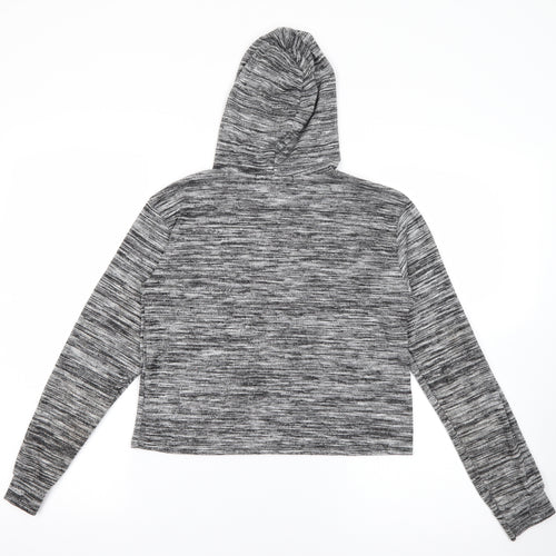 Very Girls Grey  Polyester Pullover Hoodie Size 12 Years