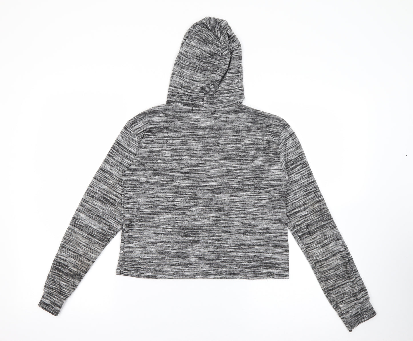 Very Girls Grey  Polyester Pullover Hoodie Size 12 Years