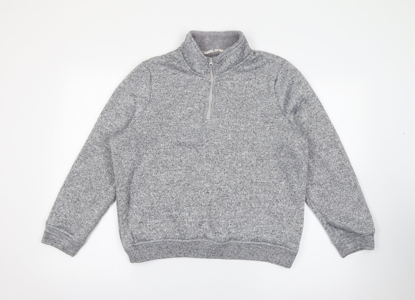 TU Womens Grey High Neck  Polyester Pullover Jumper Size 16