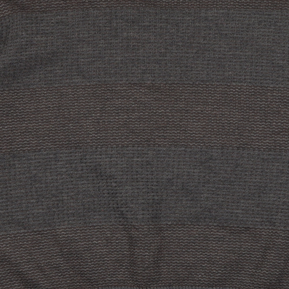 Marks and Spencer Mens Brown V-Neck  Acrylic Pullover Jumper Size M