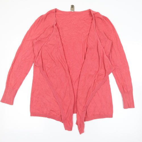 B.C. Best Connections Womens Pink V-Neck  Acrylic Cardigan Jumper Size 14