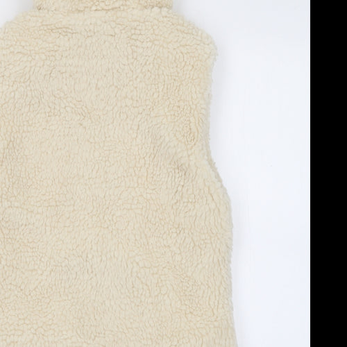 Primark Womens White   Gilet Jacket Size 4  Zip
