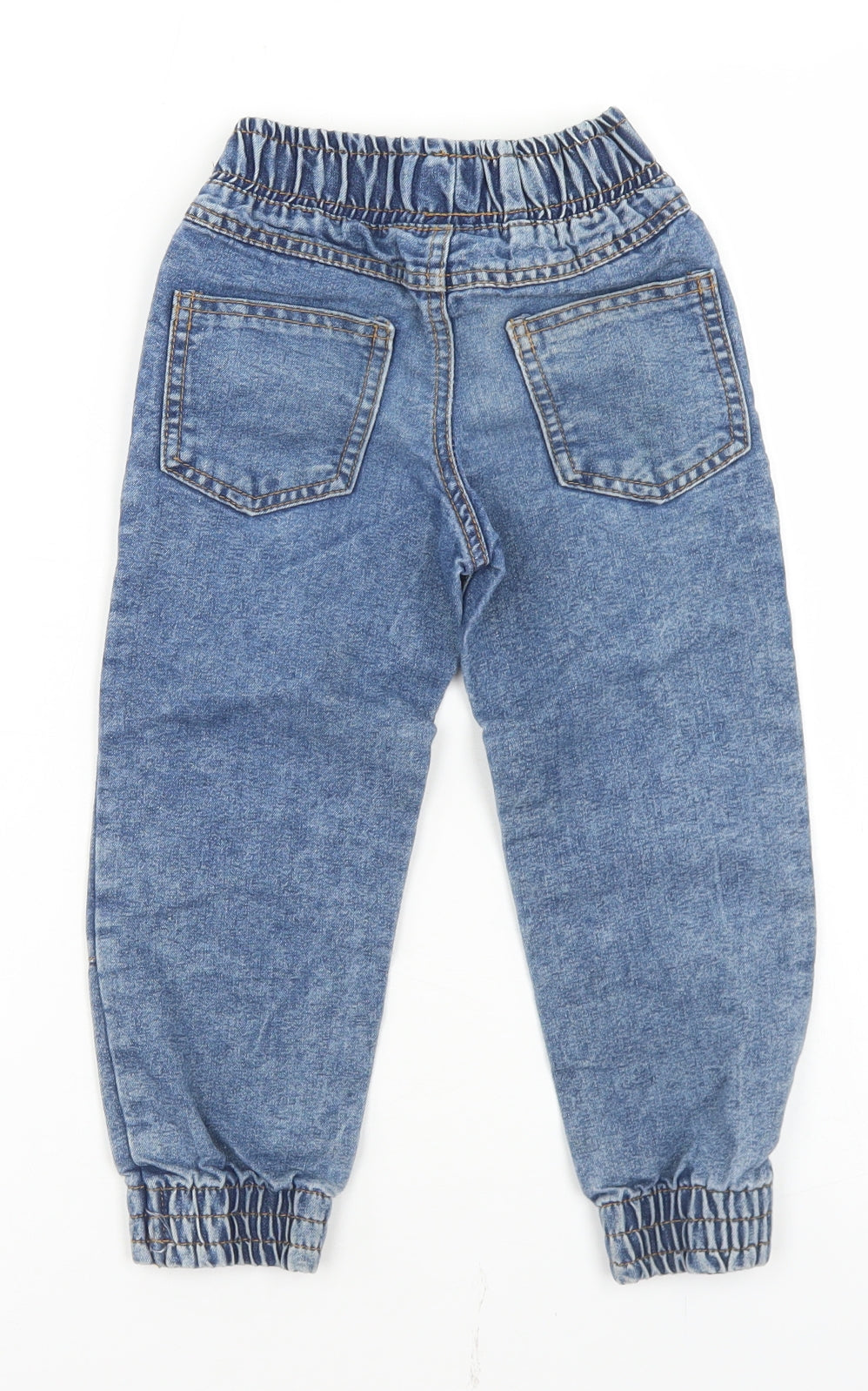 Little Rebels Boys Blue  Cotton Tapered Jeans Size 4-5 Years  Regular Drawstring