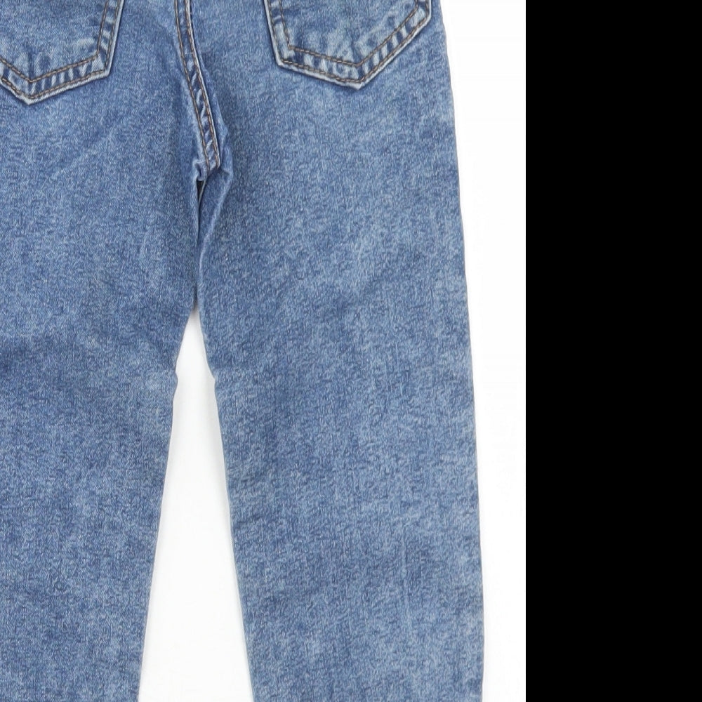 Little Rebels Boys Blue  Cotton Tapered Jeans Size 4-5 Years  Regular Drawstring