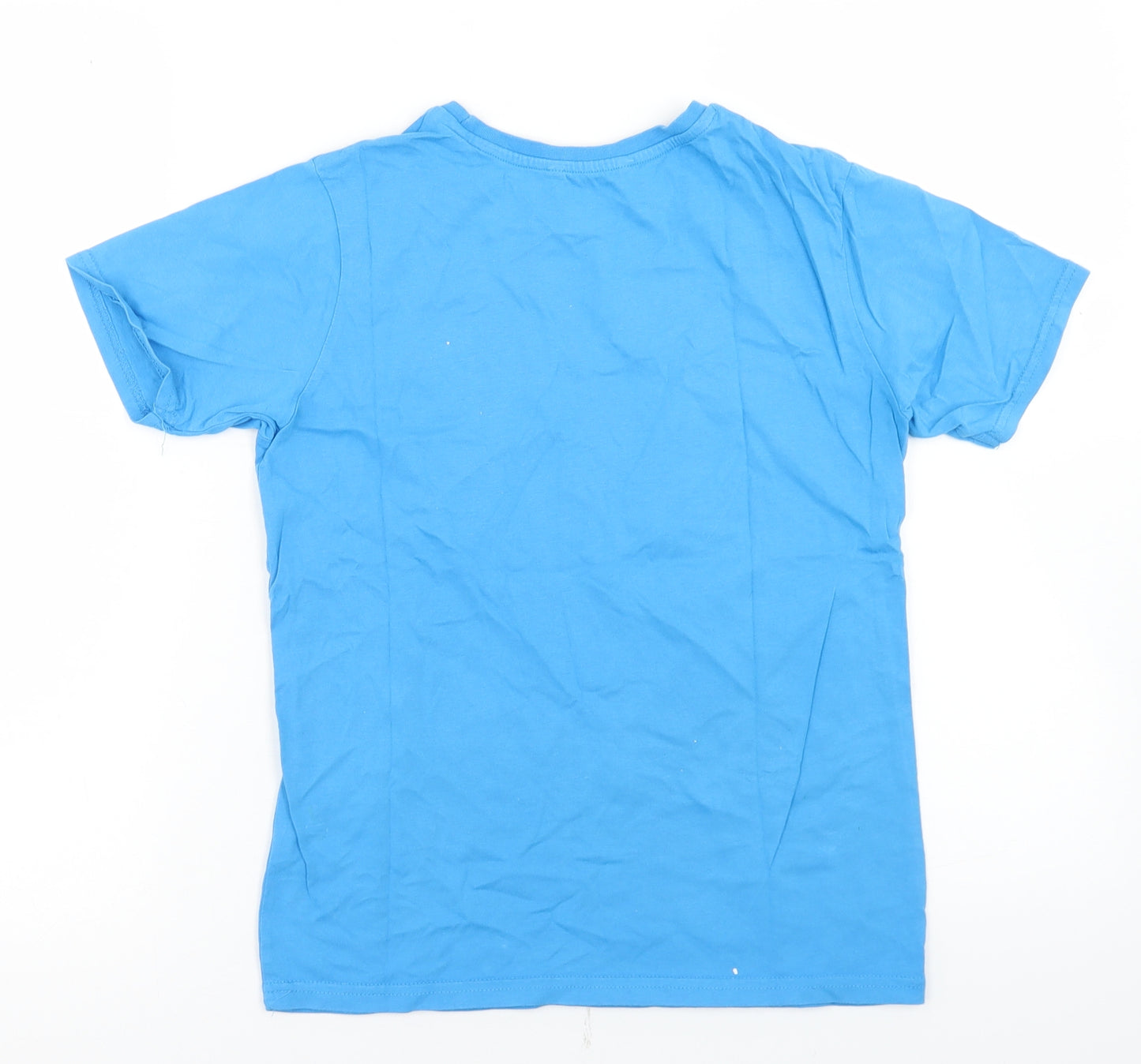 George Boys Blue  Cotton Basic T-Shirt Size 10-11 Years Crew Neck  - Epic Vibes