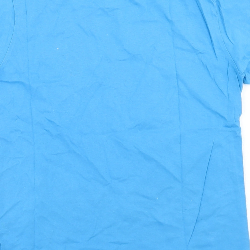George Boys Blue  Cotton Basic T-Shirt Size 10-11 Years Crew Neck  - Epic Vibes