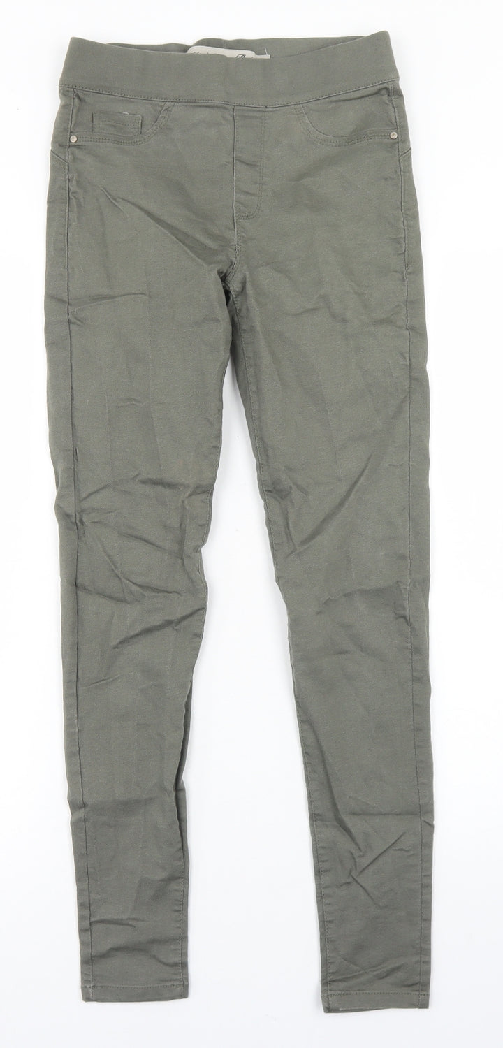 Denim Co Womens Green Cotton Jegging Jeans Size 8 L27 in Regular