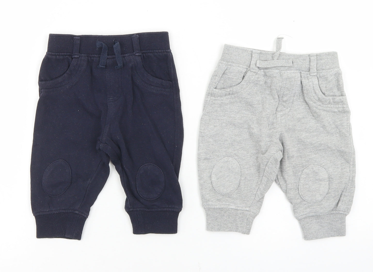 NEXT Boys Grey  Cotton Trousers Set Outfit/Set Size 3-6 Months  Drawstring