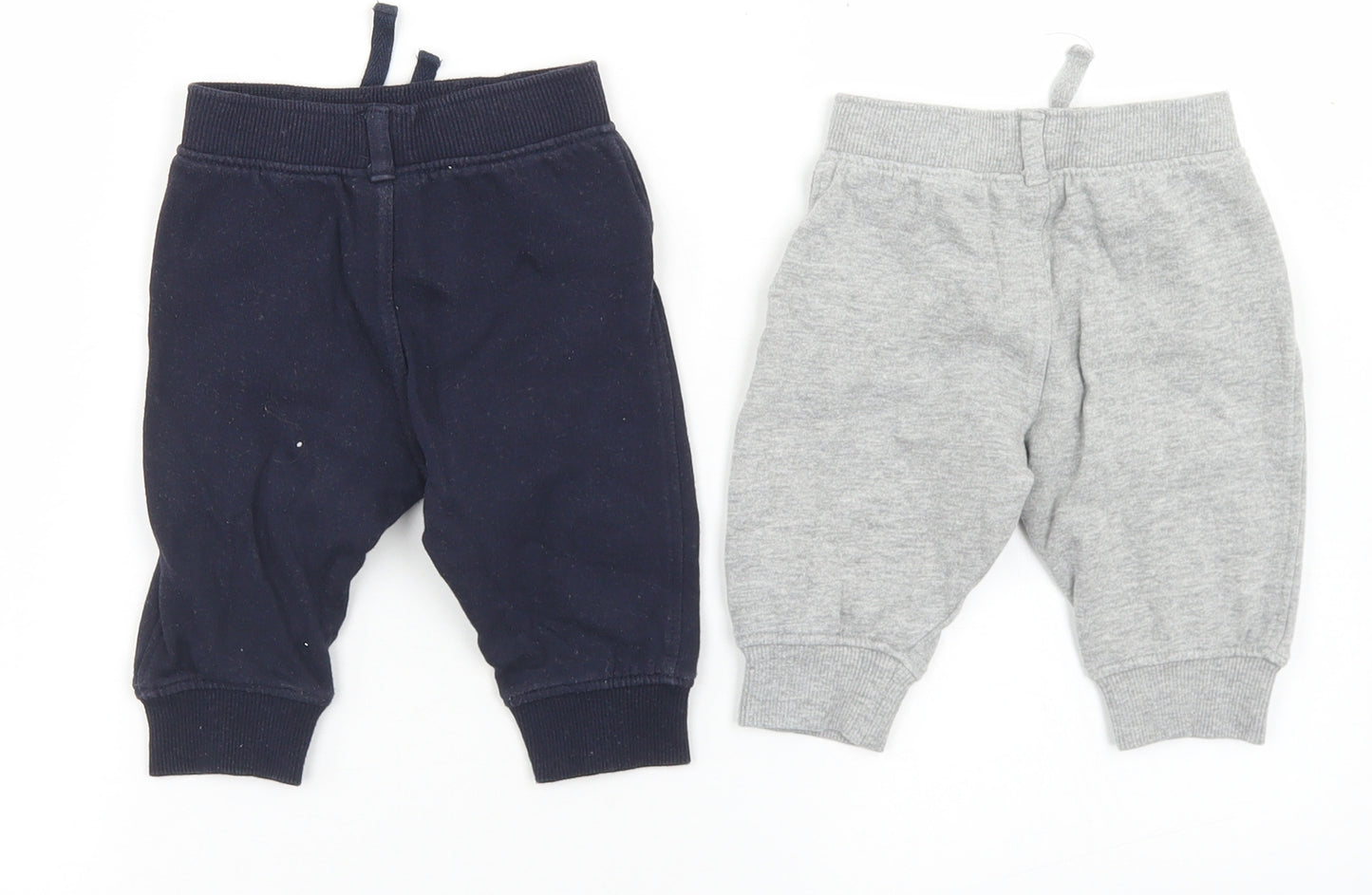 NEXT Boys Grey  Cotton Trousers Set Outfit/Set Size 3-6 Months  Drawstring