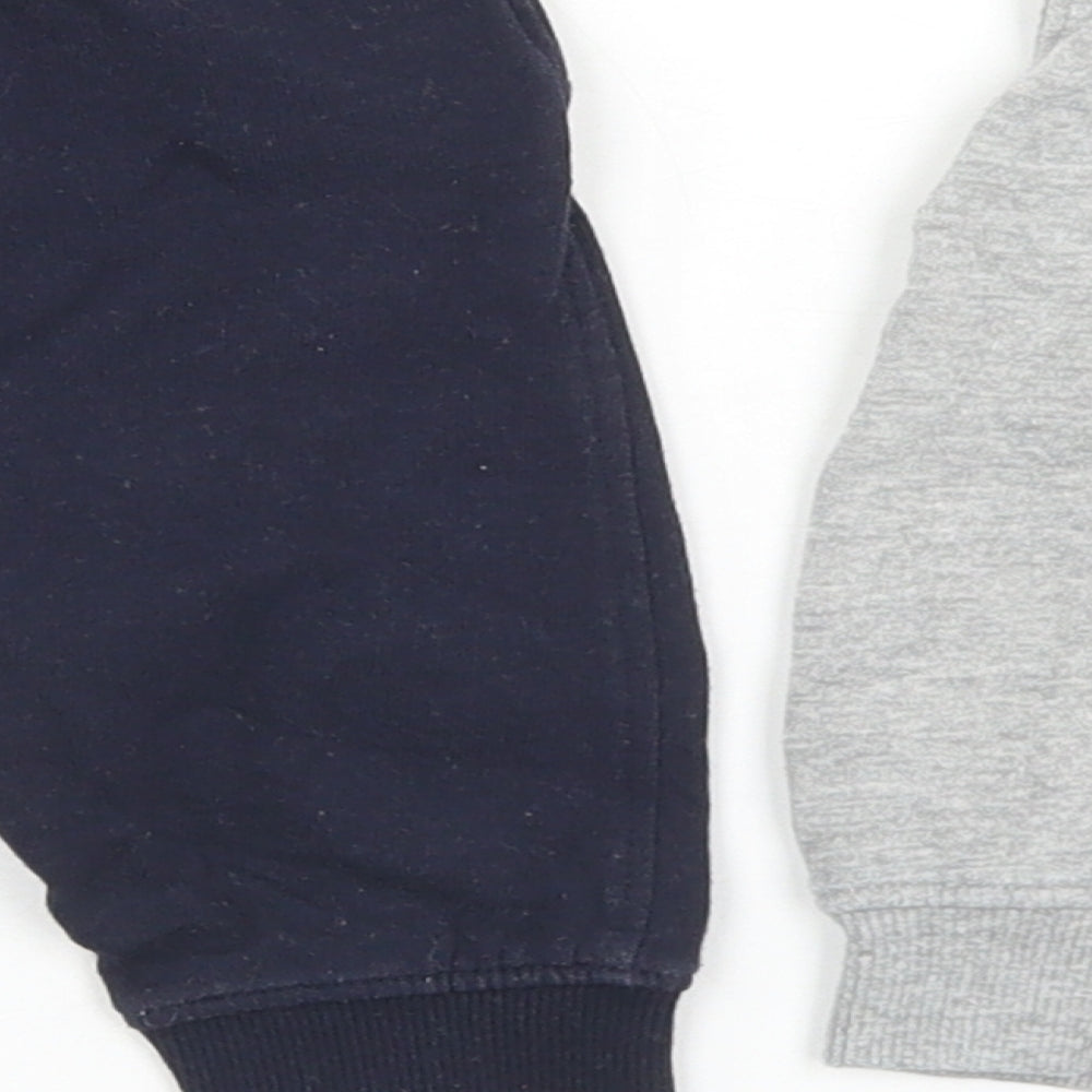 NEXT Boys Grey  Cotton Trousers Set Outfit/Set Size 3-6 Months  Drawstring
