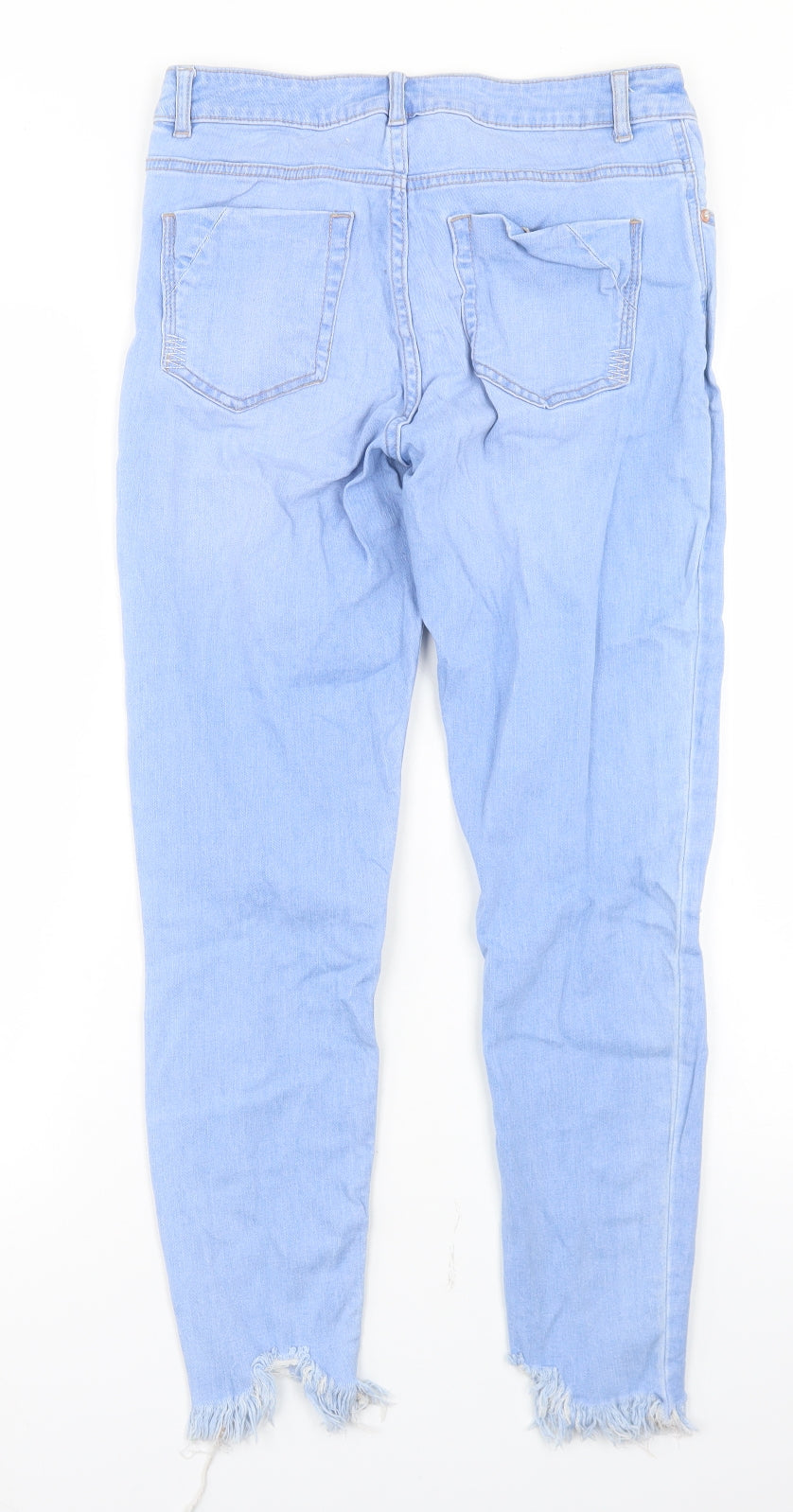 Denim Co Womens Blue  Cotton Skinny Jeans Size 12 L27 in Regular Button
