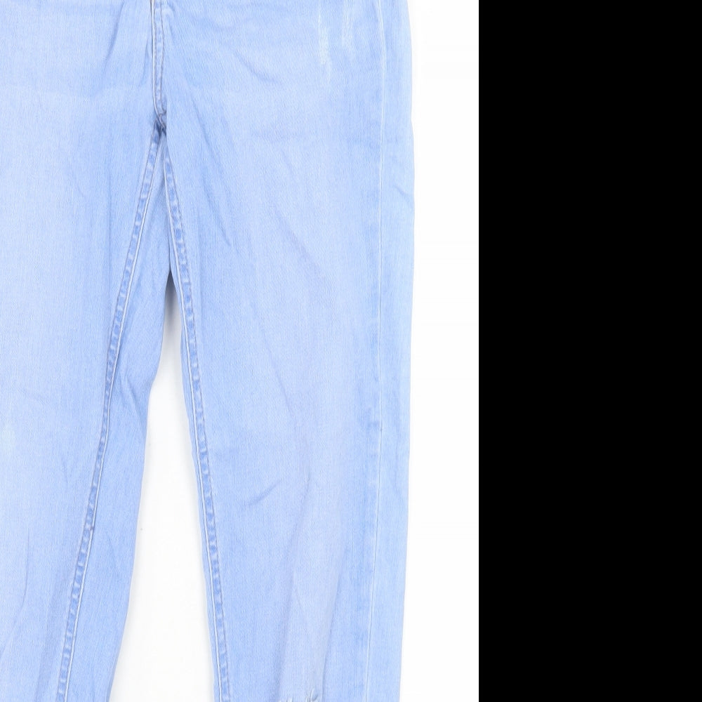Denim Co Womens Blue  Cotton Skinny Jeans Size 12 L27 in Regular Button