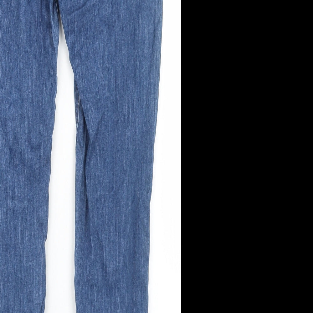 Pull&Bear Womens Blue  Cotton Skinny Jeans Size 28 in L26 in Regular Button