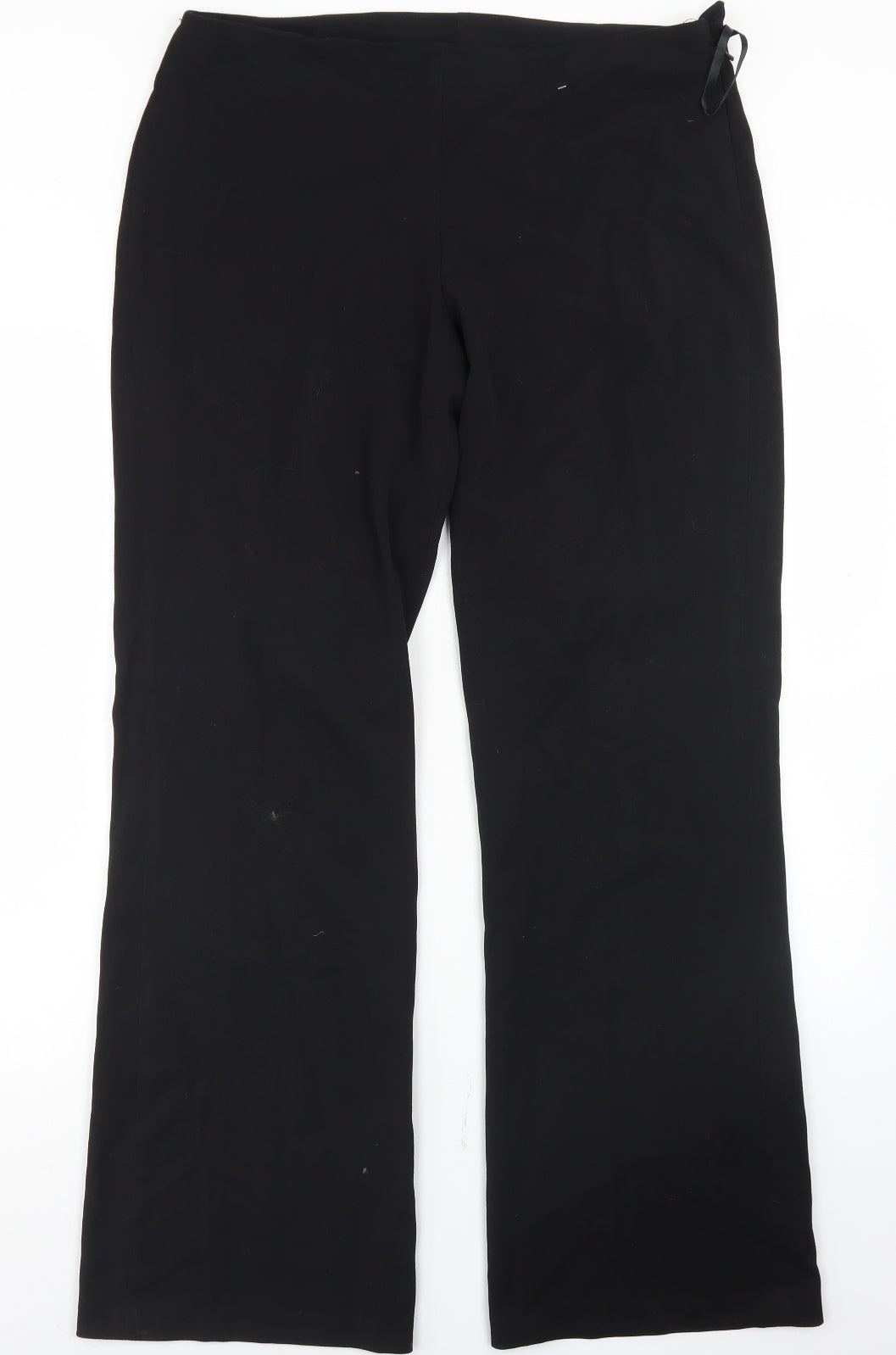 Wallis Womens Black  Polyester Dress Pants Trousers Size 14 L31 in Regular Zip