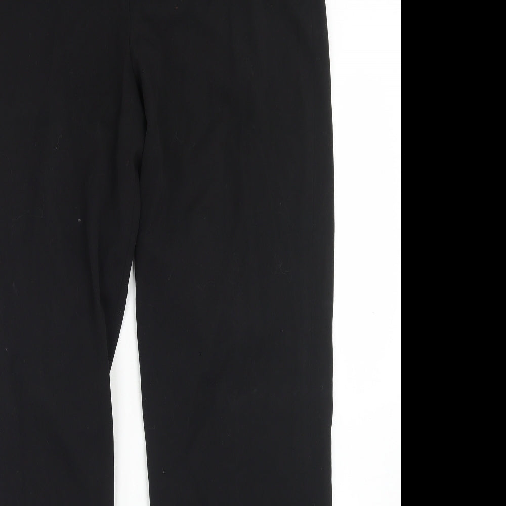 Wallis Womens Black  Polyester Dress Pants Trousers Size 14 L31 in Regular Zip