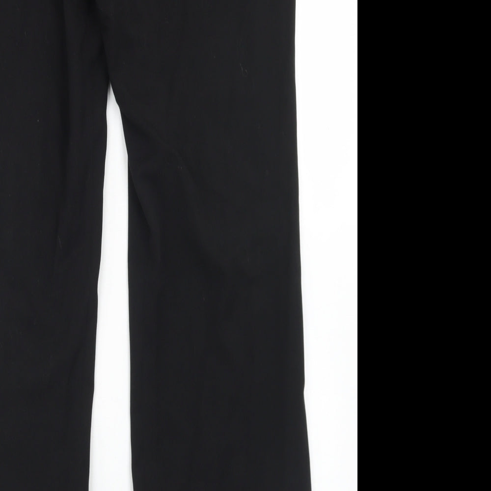 Wallis Womens Black  Polyester Dress Pants Trousers Size 14 L31 in Regular Zip