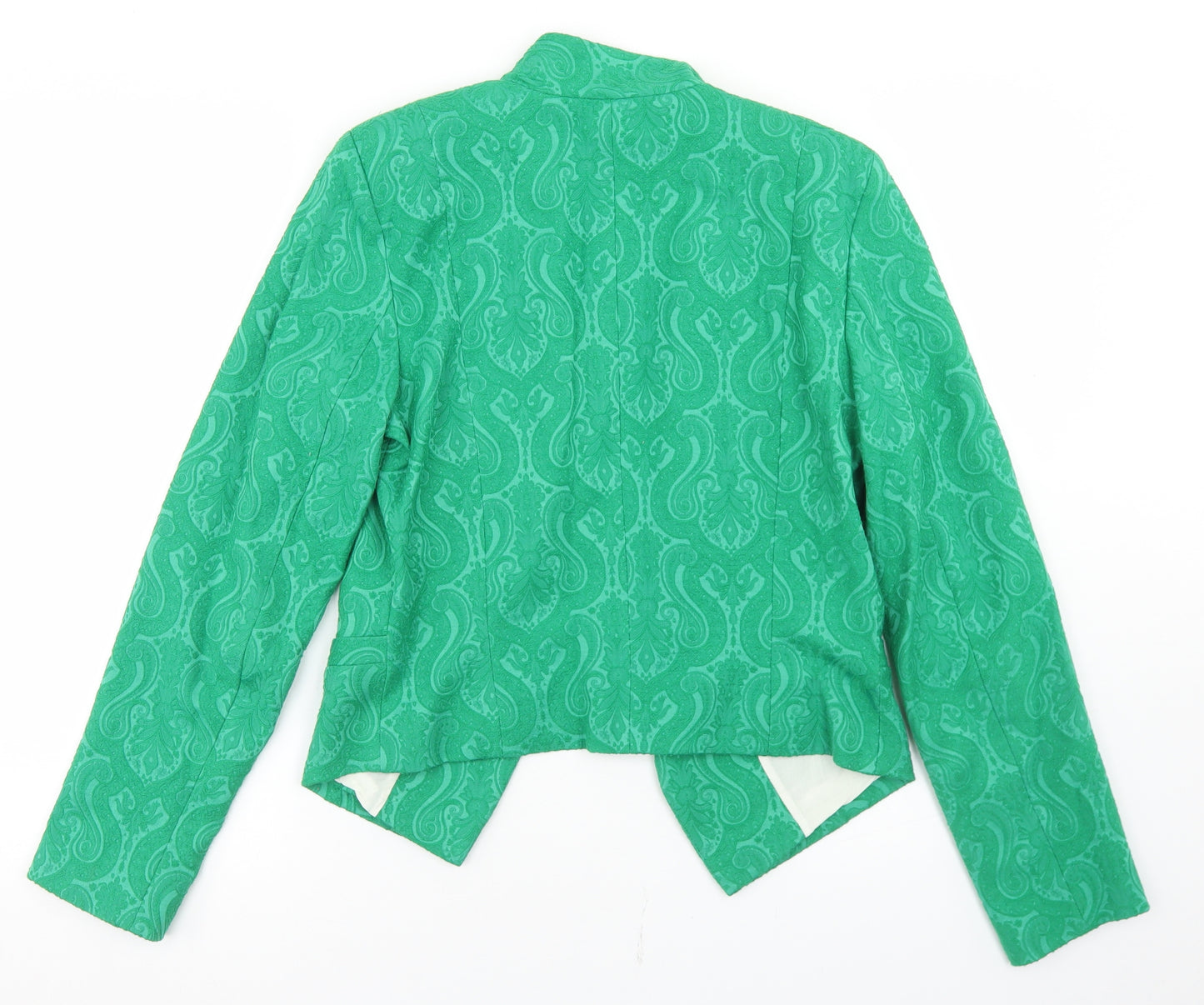 River Island Womens Green Paisley  Jacket Blazer Size 12