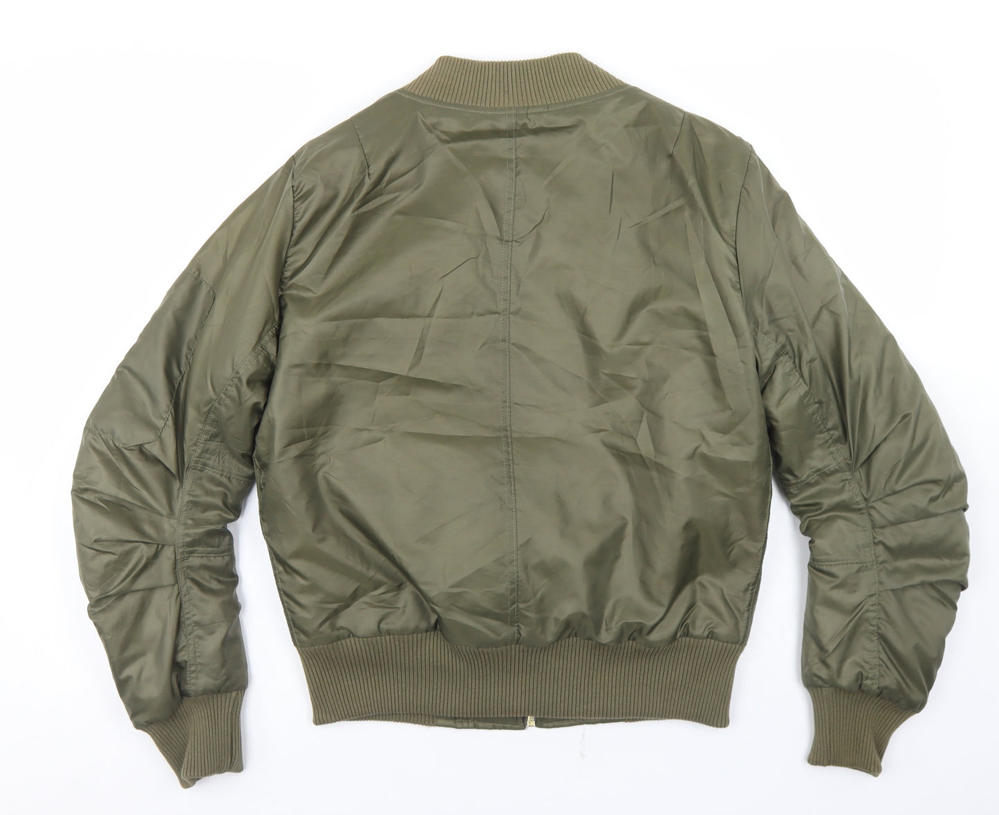 PRETTYLITTLETHING Womens Green   Bomber Jacket Jacket Size S  Zip