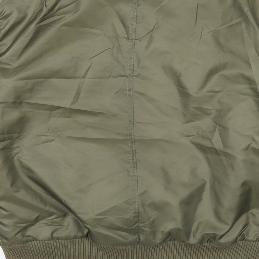 PRETTYLITTLETHING Womens Green   Bomber Jacket Jacket Size S  Zip