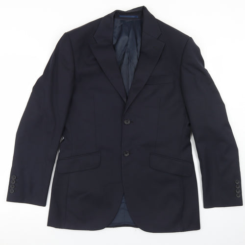 Howick Tailored Mens Blue  Wool Jacket Blazer Size 36