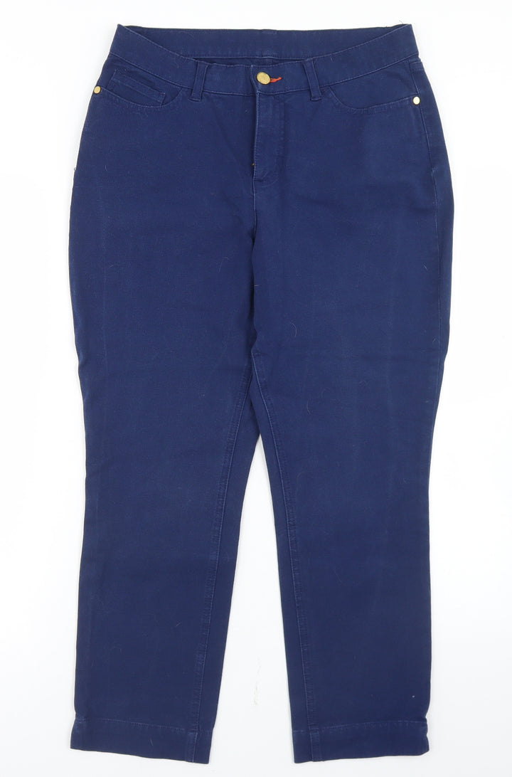 RWL Womens Blue Cotton Straight Jeans Size 30 in L25 in Regular Button