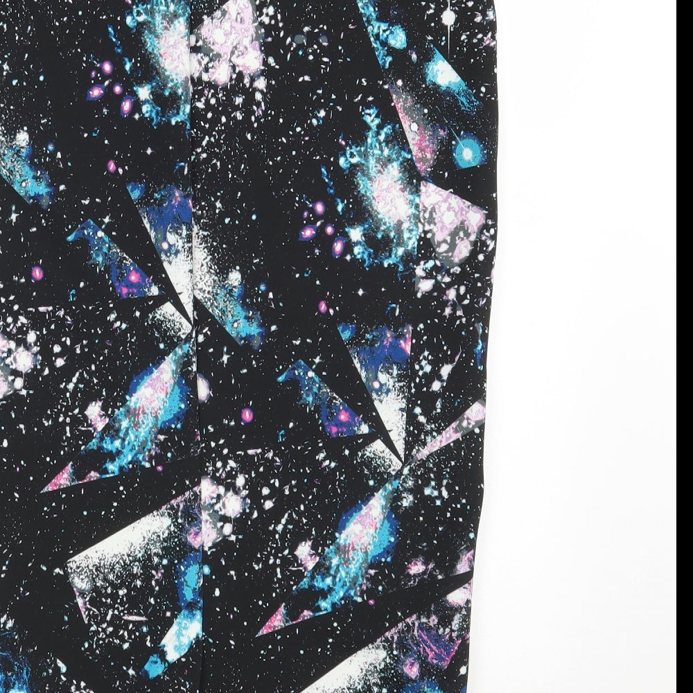 Marks and Spencer Womens Multicoloured Geometric Polyester Straight & Pencil Skirt Size 10