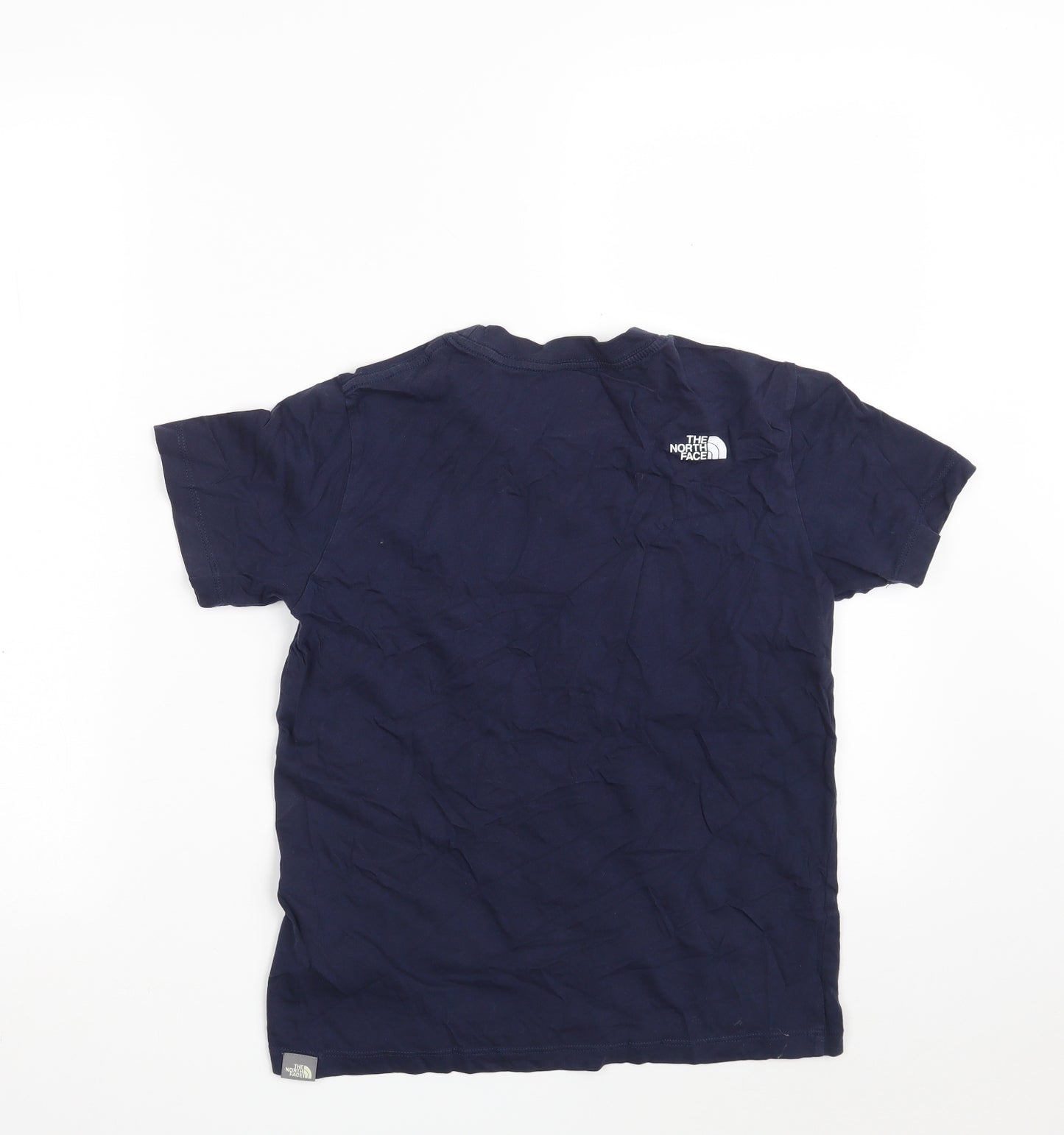 The North Face Boys Blue  100% Cotton Basic T-Shirt Size L Round Neck
