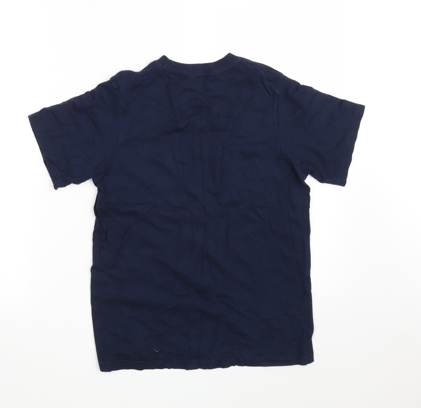 Nike Boys Blue  Cotton Basic T-Shirt Size 10-11 Years Round Neck