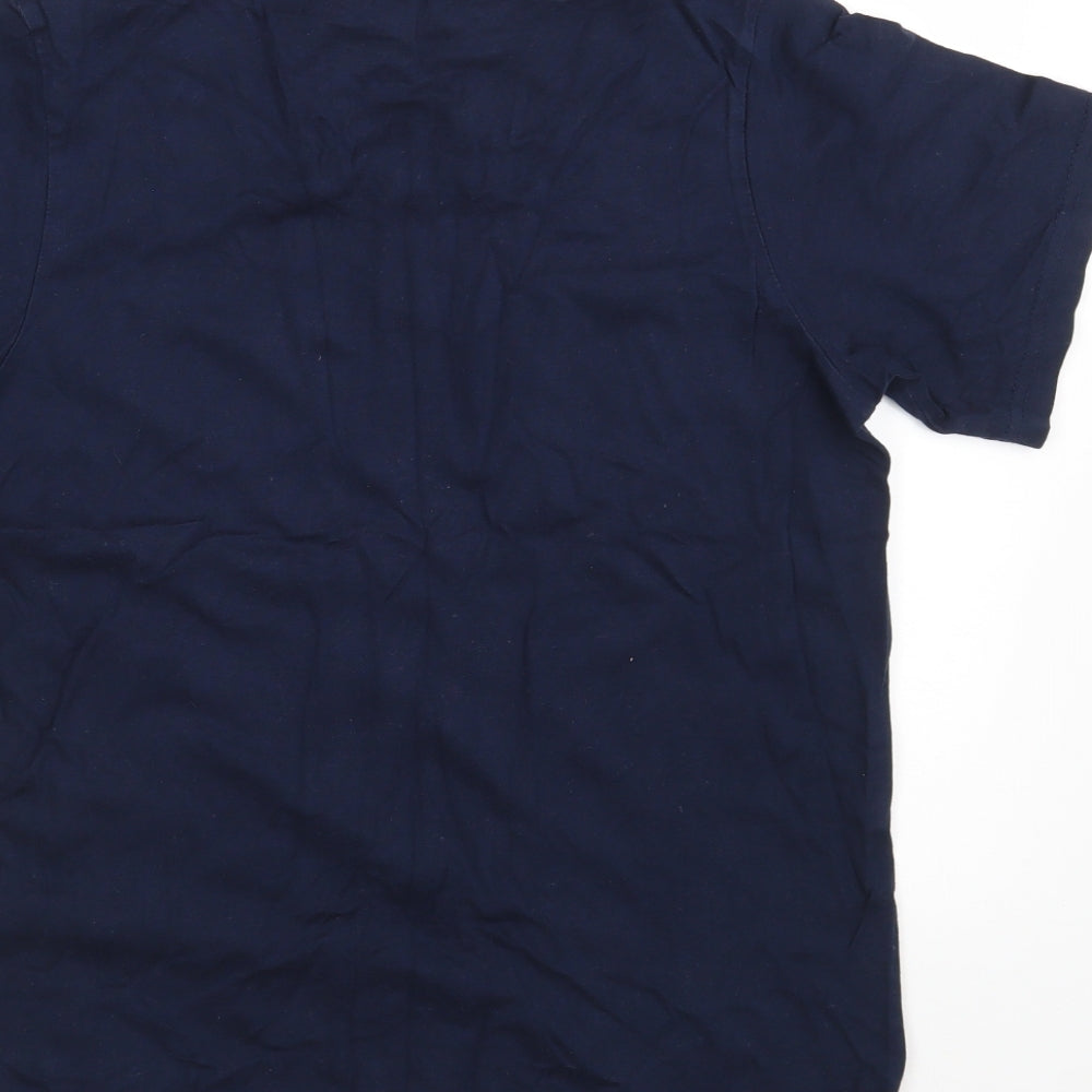Nike Boys Blue  Cotton Basic T-Shirt Size 10-11 Years Round Neck