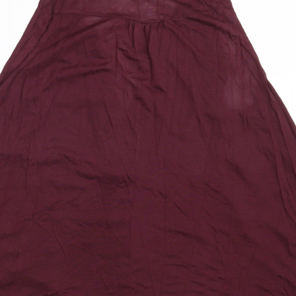 H&M Womens Purple  Lyocell Basic Blouse Size M V-Neck