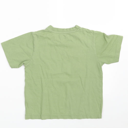 Matalan Boys Green  100% Cotton Basic T-Shirt Size 4-5 Years Round Neck  - Vintage Athletics