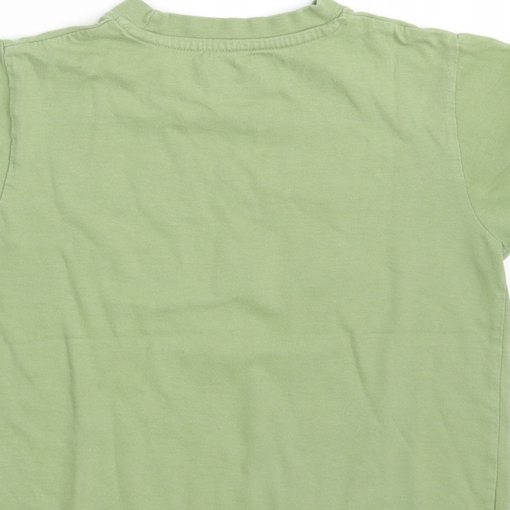 Matalan Boys Green  100% Cotton Basic T-Shirt Size 4-5 Years Round Neck  - Vintage Athletics