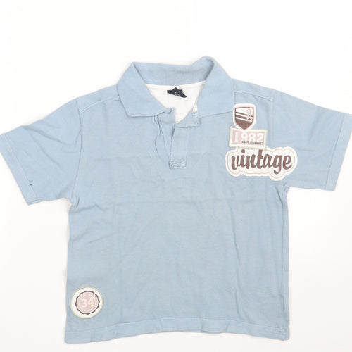 NEXT Boys Blue  100% Cotton Pullover Polo Size 5 Years Collared