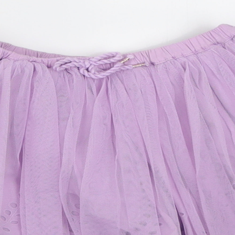 Marks and Spencer Girls Pink  Polyester A-Line Skirt Size 5-6 Years  Regular Pull On