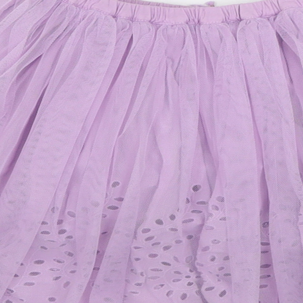 Marks and Spencer Girls Pink  Polyester A-Line Skirt Size 5-6 Years  Regular Pull On