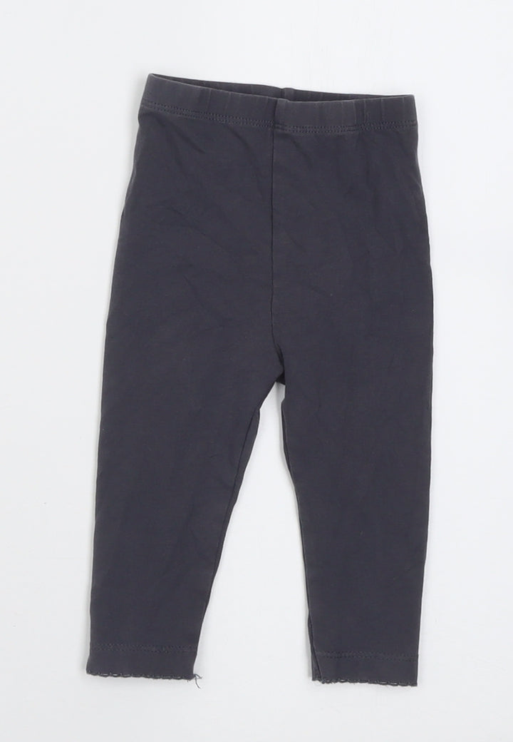 George Girls Grey  Cotton Capri Trousers Size 6-9 Months  Pullover