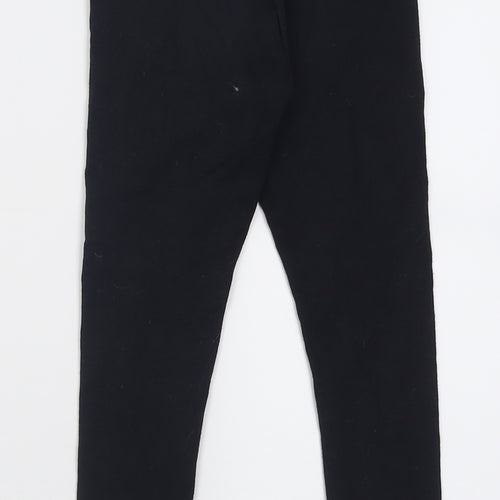 NEXT Girls Black  Cotton Capri Trousers Size 8 Years  Regular Pullover