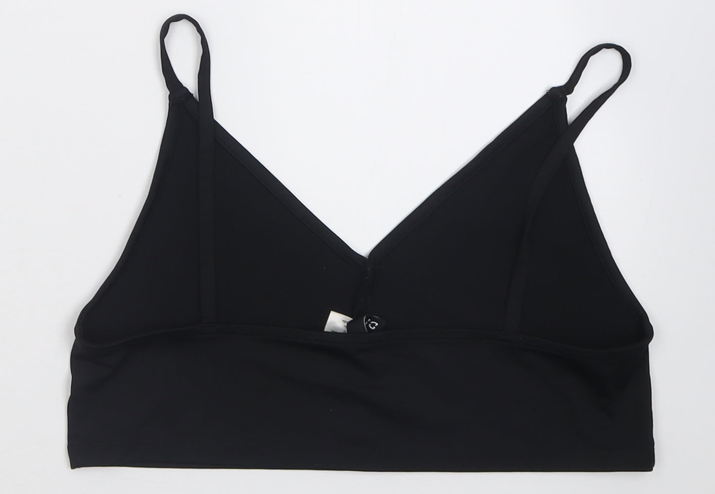 H&M Womens Black  Polyester Cropped Tank Size L V-Neck
