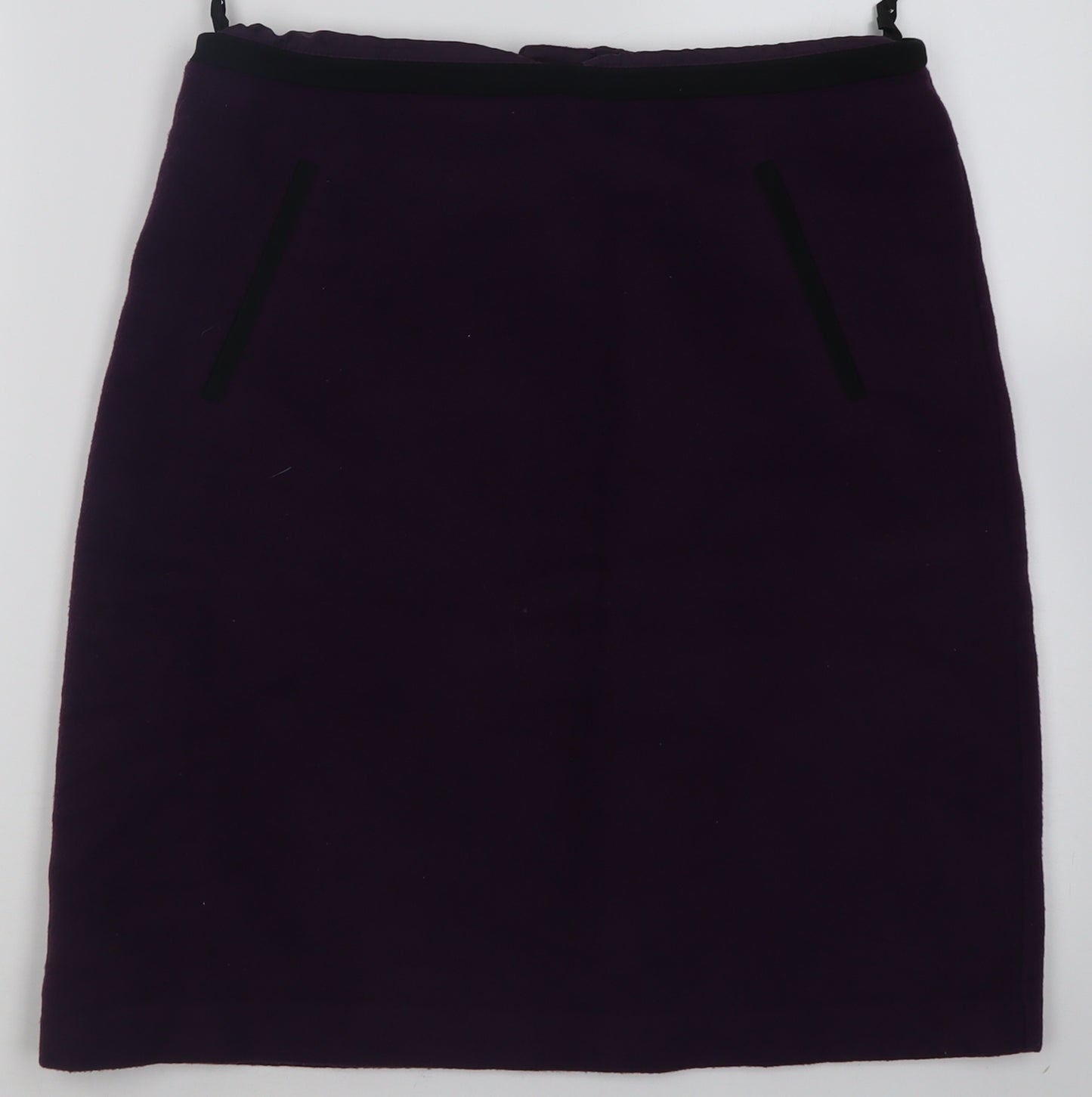Marks and Spencer Womens Purple  Polyester A-Line Skirt Size 12   Zip