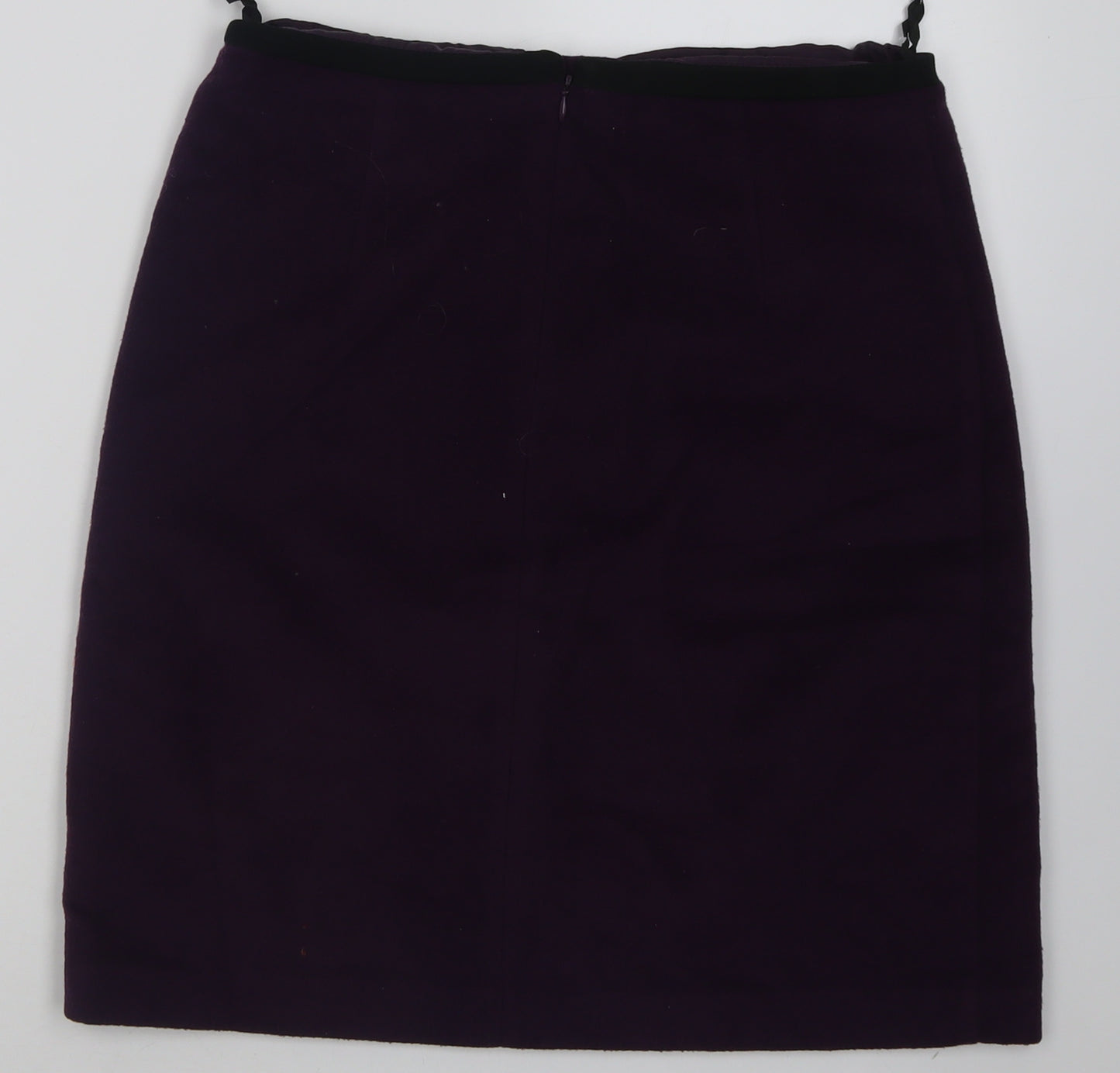 Marks and Spencer Womens Purple  Polyester A-Line Skirt Size 12   Zip
