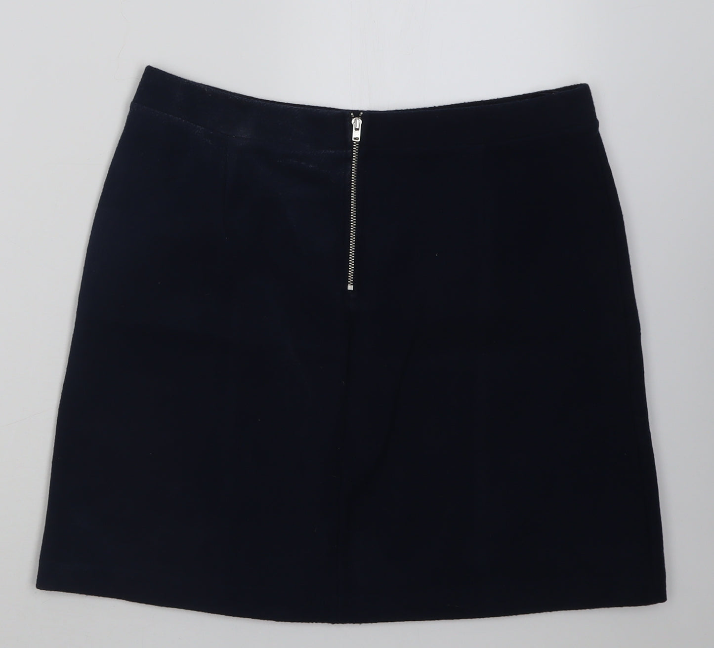 TU Womens Blue  Polyester A-Line Skirt Size 12   Zip