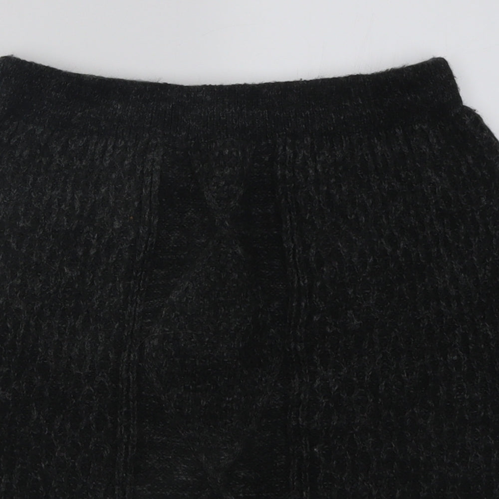 F&F Womens Grey  Acrylic A-Line Skirt Size 14