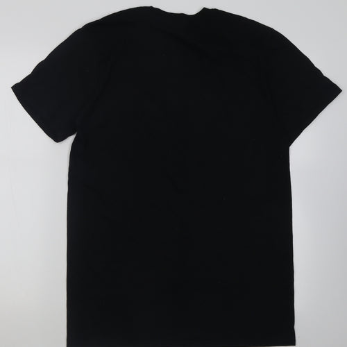 prteworn Womens Black  Cotton Basic T-Shirt Size M Crew Neck Pullover - Never stop training
