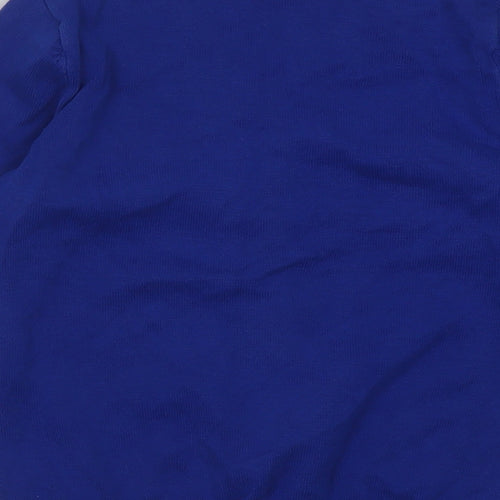George Girls Blue V-Neck  Cotton Cardigan Jumper Size 6-7 Years  Button - School Wear
