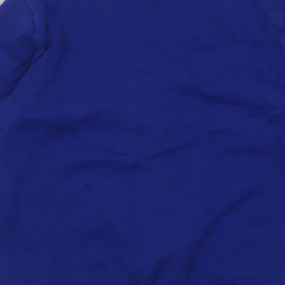 George Girls Blue V-Neck  Cotton Cardigan Jumper Size 6-7 Years  Button - School Wear