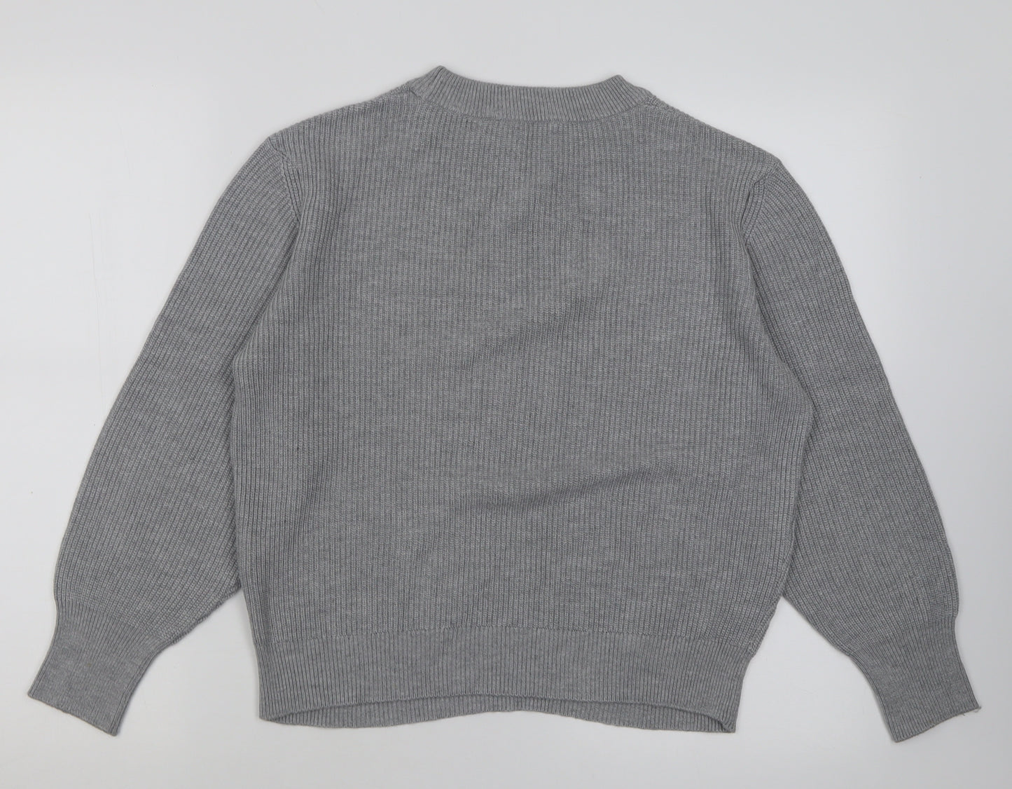 Marks and Spencer Womens Grey Crew Neck  Polyester Pullover Jumper Size S