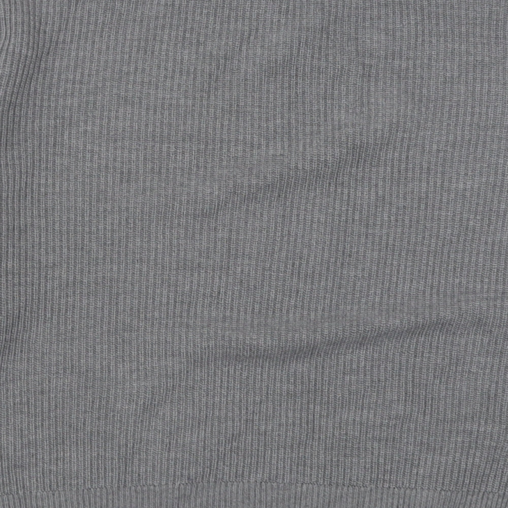 Marks and Spencer Womens Grey Crew Neck  Polyester Pullover Jumper Size S